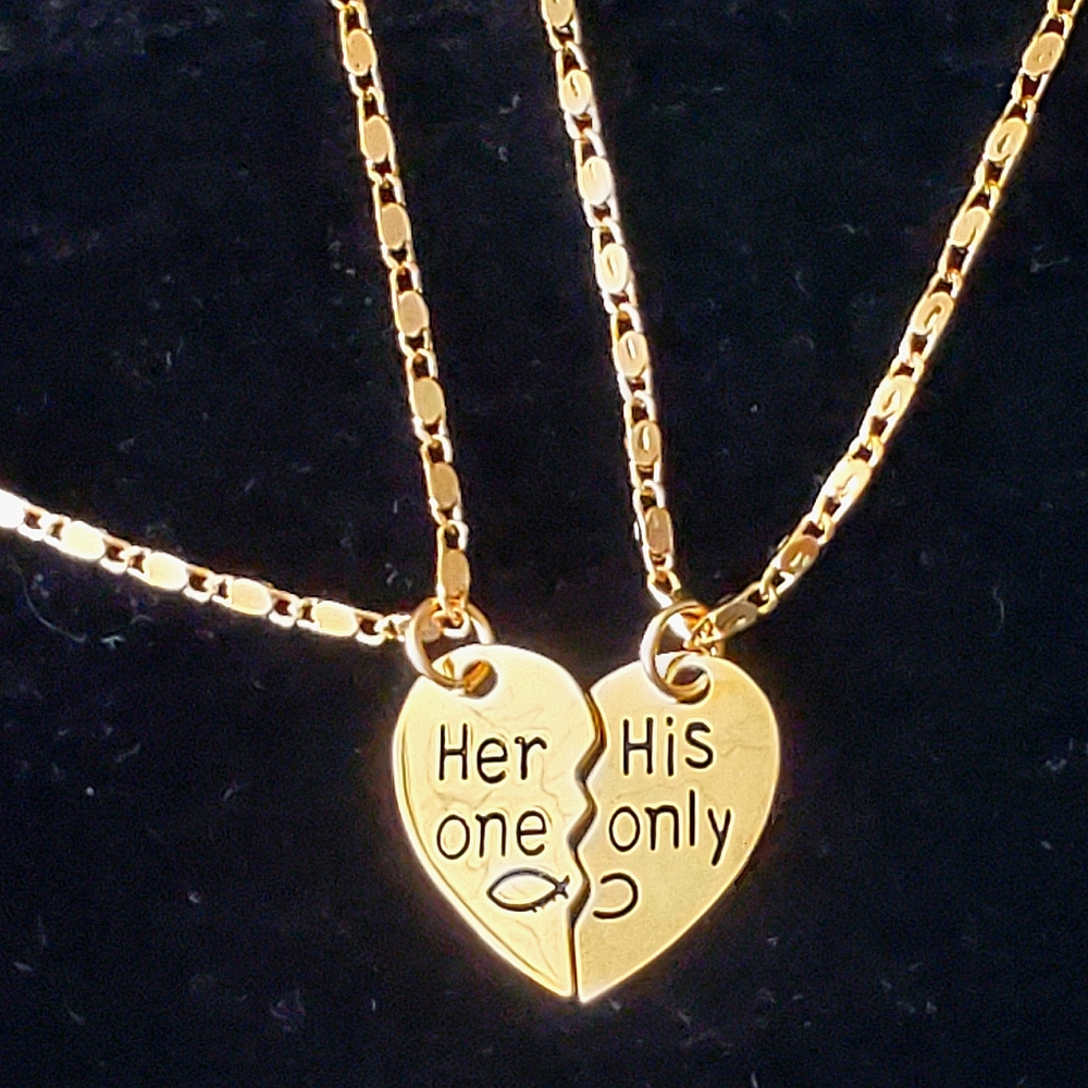 Her One \ His Only 18kGF , .925 Sterling S…